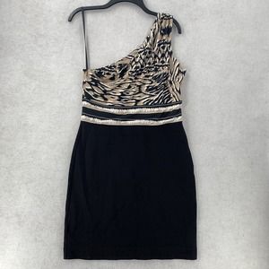 BCBG MAXAZRIA One Shoulder Bodycon‎ Bandage Mini Dress Womens Medium